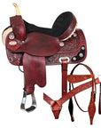 Hilason Western Horse Treeless Trail Barrel American Leather Saddle Tack
