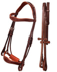 ExionPro Broad Wave Shape Designer Fancy Dressage Bridle & Web Reins
