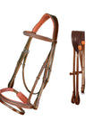 ExionPro Designer Fancy Stitched Bridle with Flash and Rubber Reins