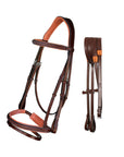 ExionPro Designer Fancy Stitched Bridle with Flash and Rubber Reins