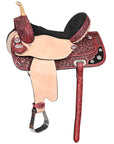 Hilason Western Horse Treeless Trail Barrel Saddle American Leather Tack