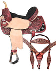Hilason Western Horse Treeless Trail Barrel Saddle American Leather Tack