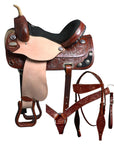 Hilason Western Horse Treeless Trail Barrel American Leather Saddle Tack