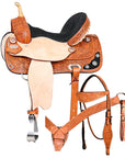 Hilason Western Horse Treeless Saddle American Leather Trail Barrel Tack