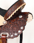 HILASON Western Genuine Leather Horse Saddle With Headstall & Breast Collar Tack Set