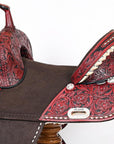 Hilason Western Horse Treeless Trail Barrel American Leather Saddle