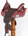 Hilason Western Horse Treeless Trail Barrel American Leather Saddle