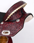 Hilason Western Horse Treeless Trail Barrel American Leather Saddle