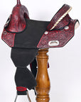Hilason Western Horse Treeless Trail Barrel American Leather Saddle