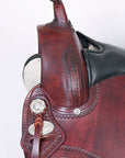 HILASON Western Horse Saddle American Leather Flex Tree Trail & Pleasure Mahogany