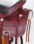 HILASON Western Horse Saddle American Leather Flex Tree Trail & Pleasure Mahogany