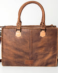 American Darling Briefcase Hand Tooled Genuine Leather Women Bag Western Handbag Purse