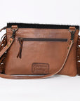 American Darling ADBG239BRW Envelope Hair-On Genuine Leather Women Bag Western Handbag Purse