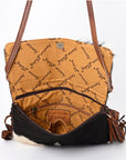 American Darling ADBG239BRW Envelope Hair-On Genuine Leather Women Bag Western Handbag Purse