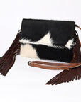 American Darling ADBG239BRW Envelope Hair-On Genuine Leather Women Bag Western Handbag Purse