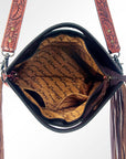 American Darling ADBG250 Clutch Hand Tooled Saddle Blanket Genuine Leather Women Bag Western Handbag Purse