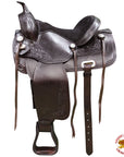 Western Horse Treeless Saddle American Leather Trail Hilason