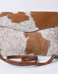 American Darling ADBGS178TAW Envelope Hair On Genuine Leather Women Bag Western Handbag Purse