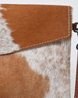 American Darling ADBGS178TAW Envelope Hair On Genuine Leather Women Bag Western Handbag Purse