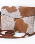 American Darling ADBGS178TAW Envelope Hair On Genuine Leather Women Bag Western Handbag Purse