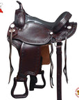 Hilason Gaited Western Horse Flex Pleasure American Leather Saddle