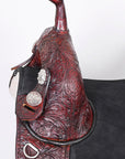 Western Horse Saddle Hilason Treeless American Leather Barrel Racing