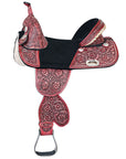 HILASON Western Horse Saddle Hilason Treeless American Leather Barrel Racing