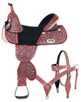 HILASON Western Horse Saddle Hilason Treeless American Leather Barrel Racing