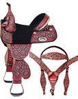 Western Horse Child Saddle Treeless American Leather Barrel