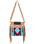 ADBG279 American Darling Hand Tooled Saddle Blanket Genuine Leather Women Bag Western Handbag Purse