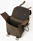 Hilason Soft Leather Horse Saddle Bag Dark Brown