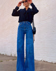 The Loretta Trouser Jean in Medium Wash