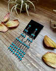 Sterling Silver & Kingman Turquoise Chandelier Earrings – Made in USA