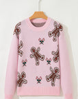 Christmas Ginger Bread Man Round Neck Sweater