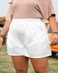 Evie Plus Size Bow Decor Pockets Shorts