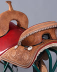 Hilason Western Horse Treeless Trail Barrel American Leather Saddle