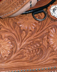 Hilason Western Horse Treeless Trail Barrel American Leather Saddle