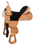 Western Horse Saddle Hilason Treeless American Leather Trail Barrel Tack
