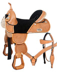 Western Horse Saddle Hilason Treeless American Leather Trail Barrel Tack