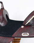 Western Horse Saddle Hilason Treeless Genuine American Leather Trail Tack