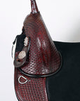 Western Horse Saddle Hilason Treeless Genuine American Leather Trail Tack