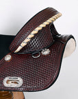 Western Horse Saddle Hilason Treeless Genuine American Leather Trail Tack