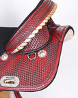 Western Horse Saddle Hilason Treeless American Leather Trail Barrel Tack