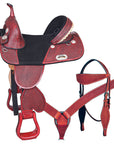 Western Horse Saddle Hilason Treeless American Leather Trail Barrel Tack