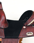 Hilason Treeless Trail Barrel American Leather Saddle Tack Set