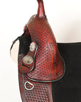 Hilason Treeless Trail Barrel American Leather Saddle Tack Set