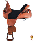 Hilason Western Horse Treeless Trail Barrel American Leather Saddle Tack