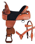 Hilason Western Horse Treeless Trail Barrel American Leather Saddle Tack