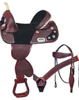 Hilason Western Horse Saddle Treeless American Leather Trail Barrel Tack