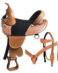 Hilason Western Horse Saddle Treeless American Leather Trail Barrel Tack